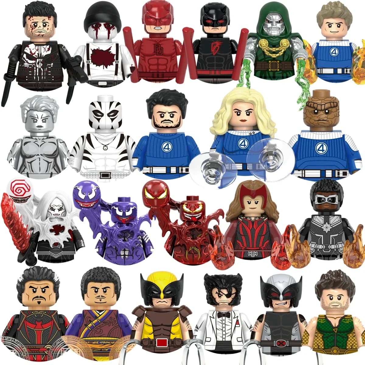 Hot toys Marvel Doctor Strange Venom Daredevil mini building blocks, classic anime toys holiday gift brick toys