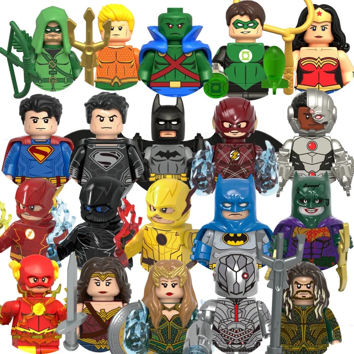 Hot toy Brick block toys Superhero dolls Mini action The Flash Superman building block children's toys gifts