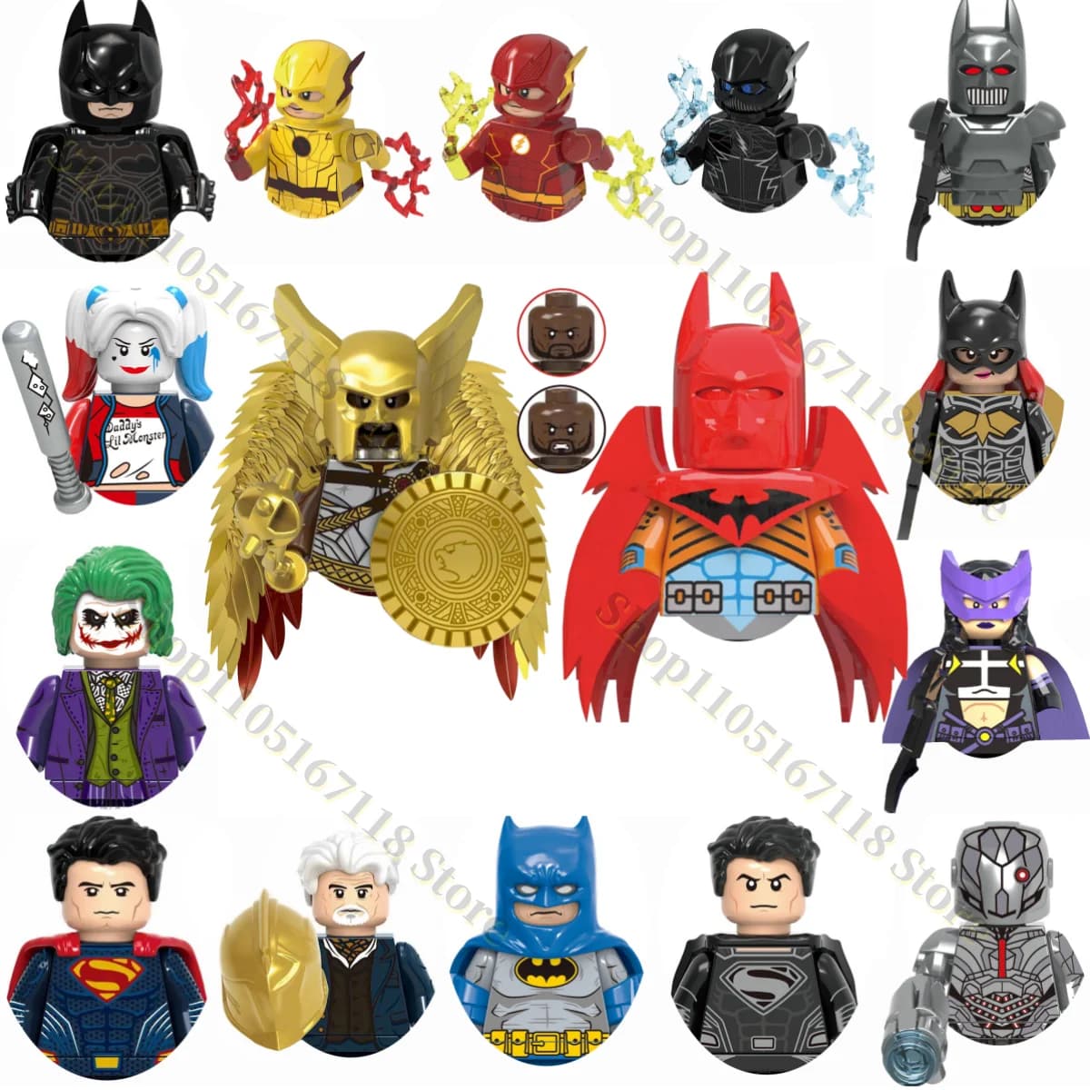 Superhero DC Batman Flash Black Adam Building blocks Mini classic characters Children's party gift Brick toy