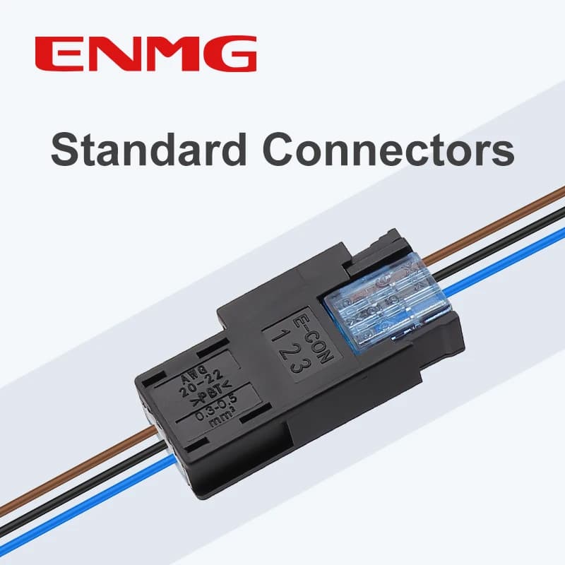 ENMG ECON quick plug no-strip sensor photoelectric switch e-con connector 3 pole 4 pole Horizontal press Base 4 pins 4 positions