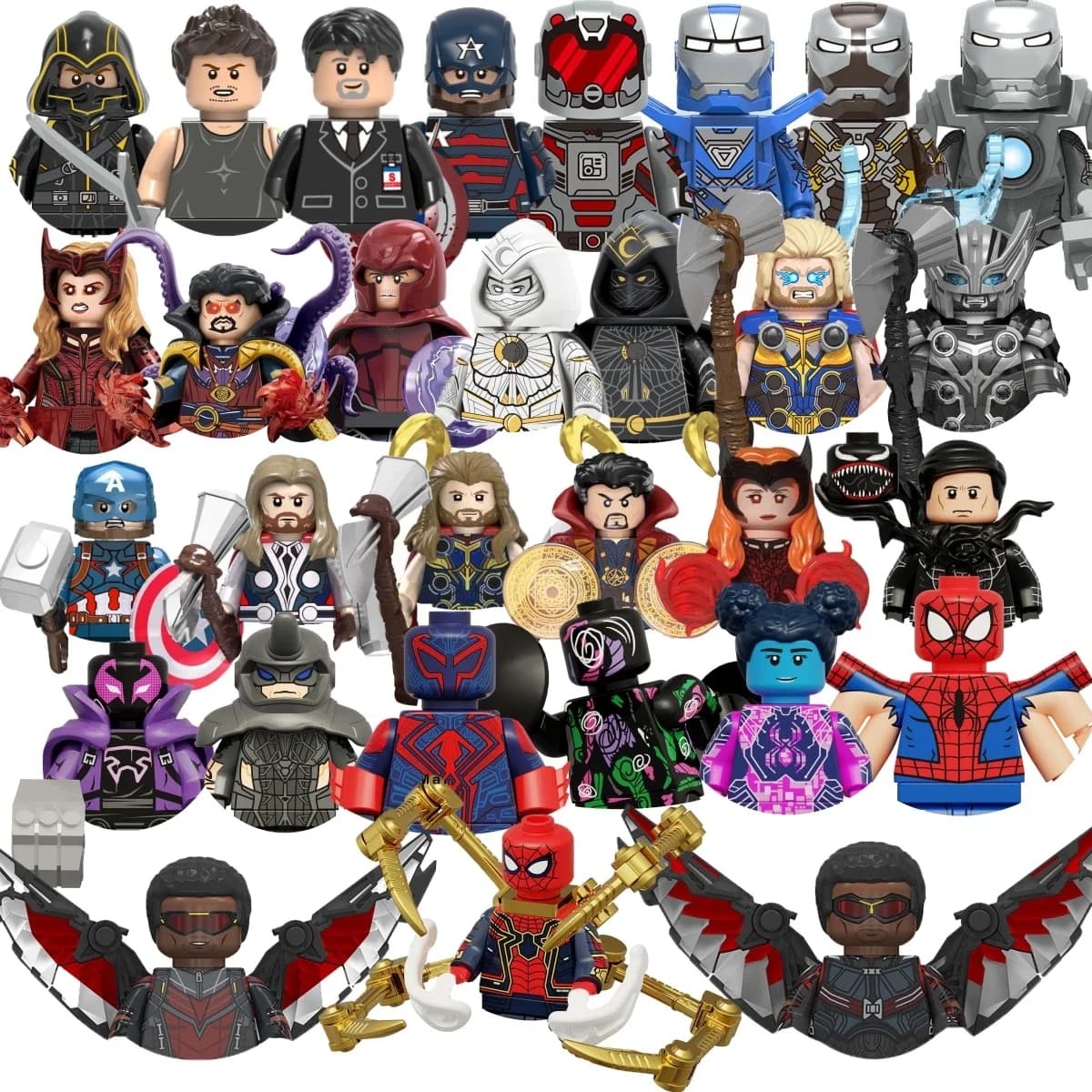 Marvel doll block The Falcon Iron Man Thor Venom children's mini building blocks holiday gift brick toys